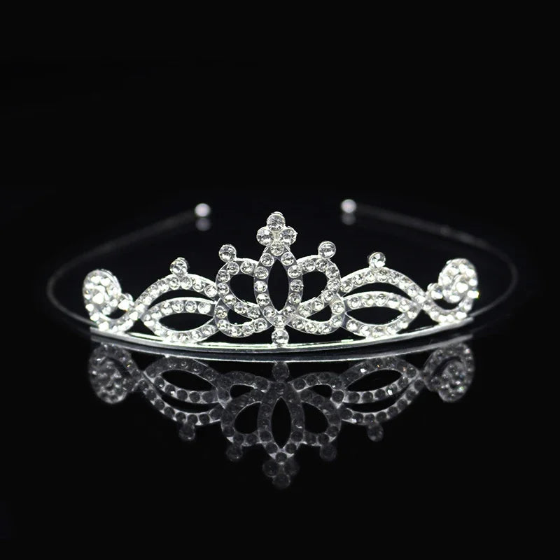 Beautiful Cute Kid Princess Tiaras and Crowns Crystal Headband Bridal Crown Wedding Party Hair Accessories Girls Fashion Jewelry — view 15 of product