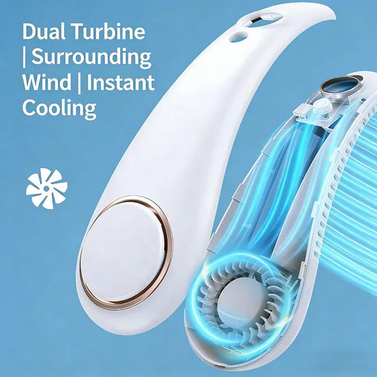 Mini Bladeless Neck Fan, 5 Speeds, USB Rechargeable Sport Fan — view 1 of personal fans