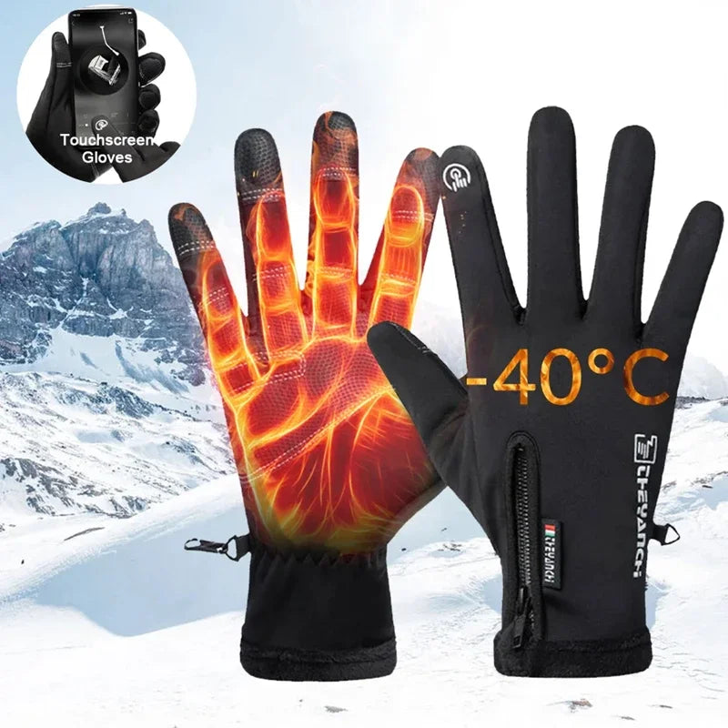 Winter Gloves Waterproof Thermal Touchscreen — Windproof Cold Weather Running Hiking Ski Gloves — view 1 of gloves