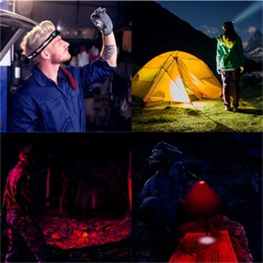 H25LR LED Rechargeable Headlamp — 90° High-CRI Red & White Beam — view 4 of outdoor sports