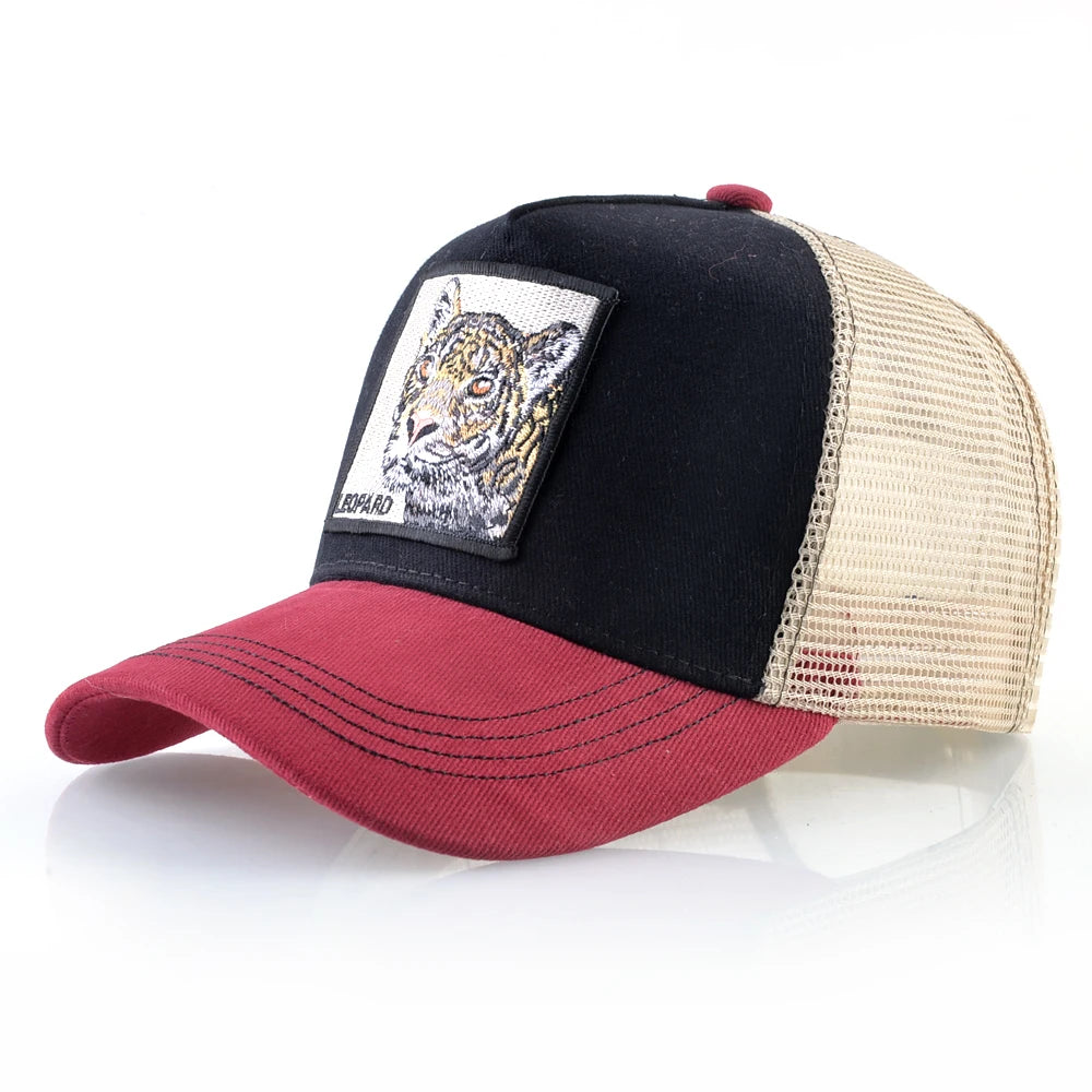 Goat Patch Trucker Cap - Four-Seasons Adjustable Snapback Baseball Hat — view 14 of trucker caps