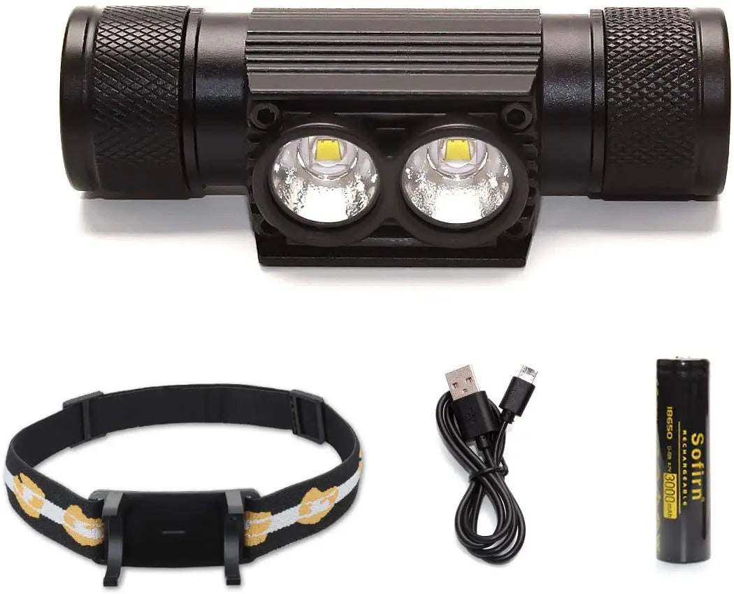 H25LR LED Rechargeable Headlamp — 90° High-CRI Red & White Beam — view 7 of outdoor sports