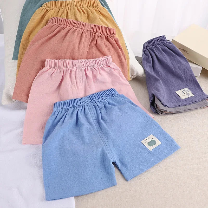 Kids Cotton-Linen Summer Shorts – Cute & Comfy (1-5 Years)