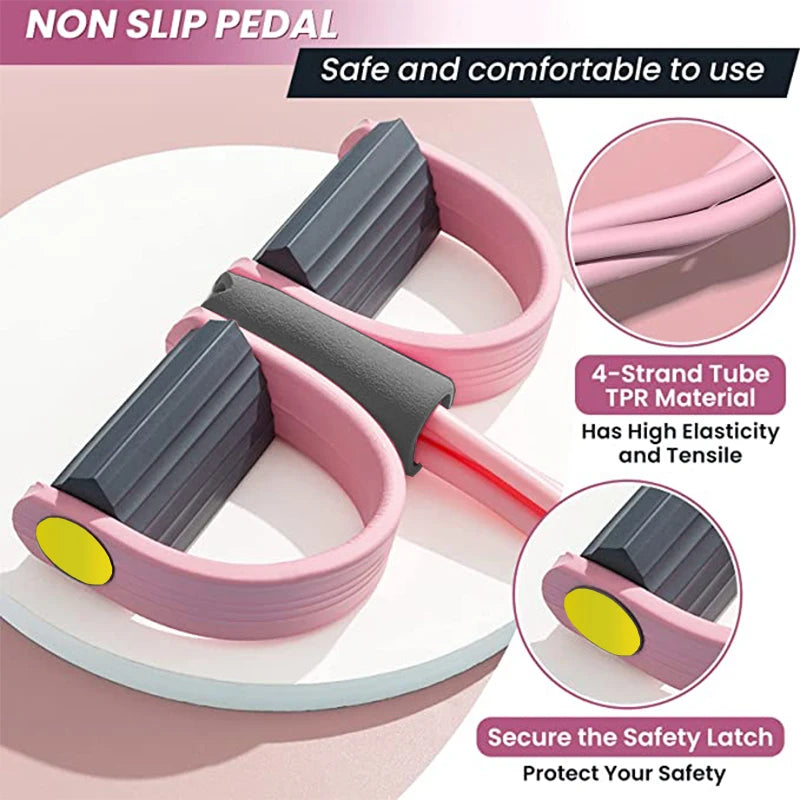Resistance Bands — 4-Tube Pedal Puller, Full-Body Elastic Pull Rope — view 5 of sports & fitness