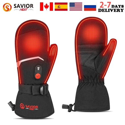 Savior Heat Heated Ski Mittens Winter — Rechargeable Battery Heated Gloves for Men & Women — view 1 of gloves