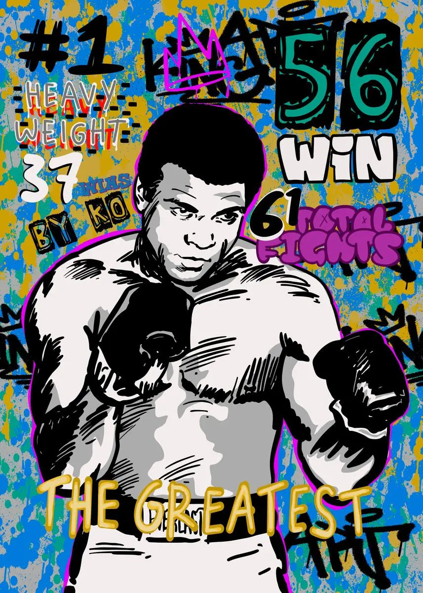 Home Decor Mike Tyson Boxing Graffiti Poster — Pop Canvas Wall Art, Boxer Legend Motivation — view 16 of home decor