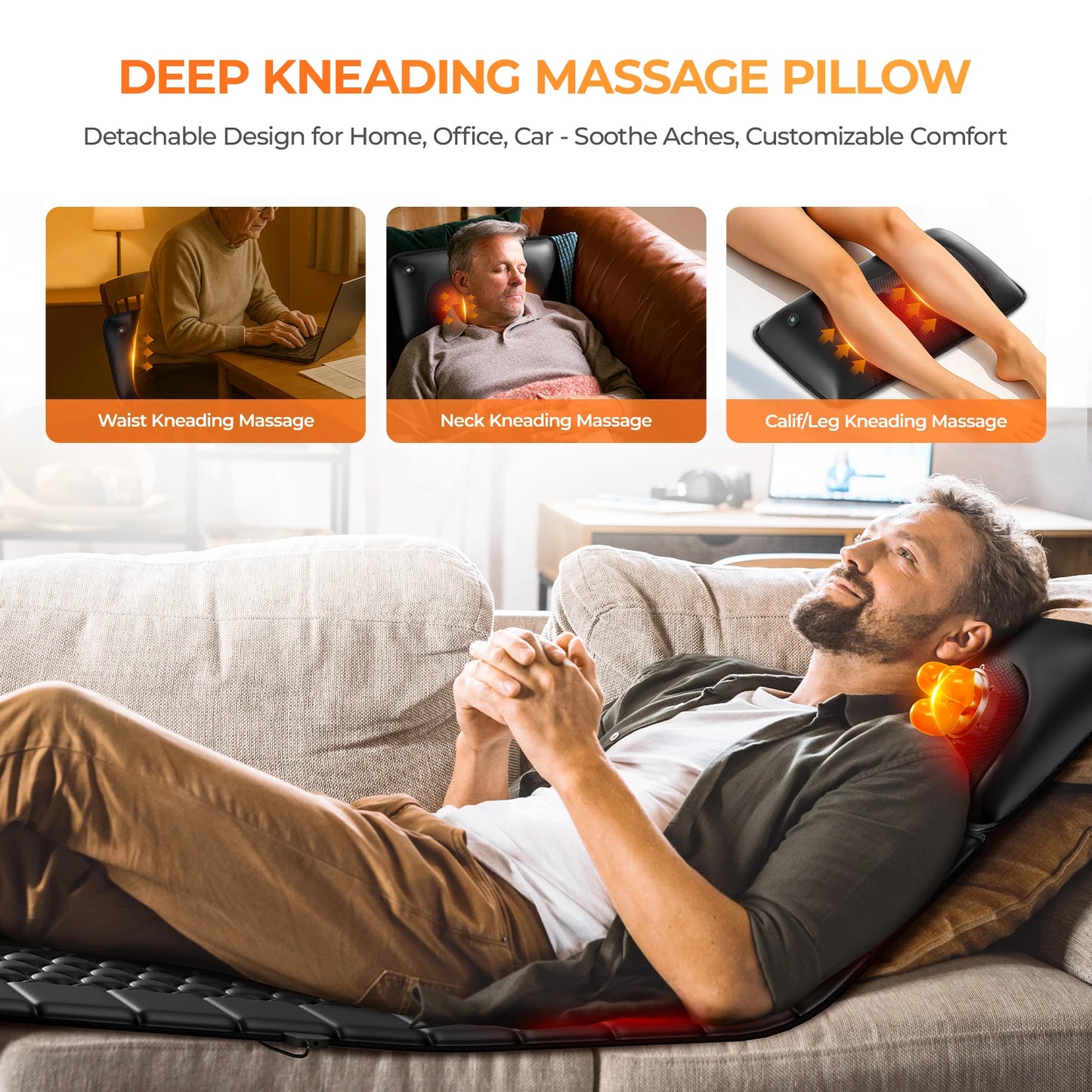 Full-Body Shiatsu Massage Mat with Heat — 10 Motors × 9 Intensity Levels — view 3 of recovery & massage