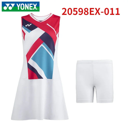 Yonex Sport Jersey Sports Clothing Sportswear Badminton Dress 2023  for Women Tennis Fitness Half Skirt Long