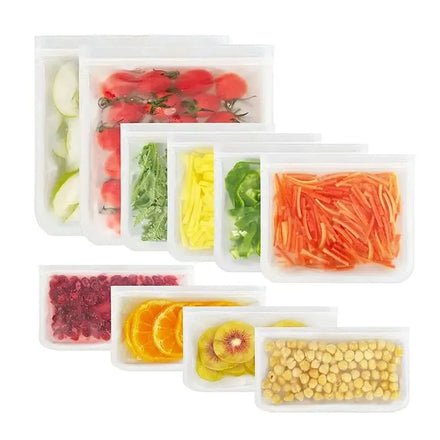 Silicone Food Storage Containers Reusable Food Storage Bags Lunch Bags Stand Up — view 1 of bags & accessories