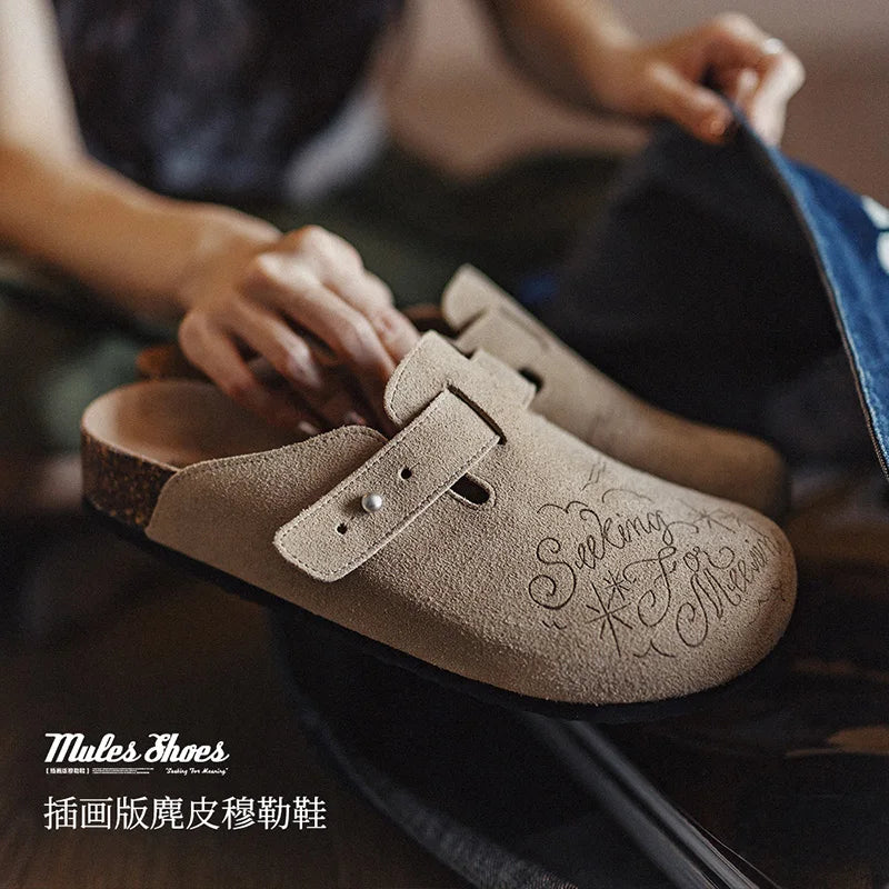 Designer-Look Mules — Breathable Half-Drag Thick-Sole Sneaker Mules — view 4 of sandals & slides