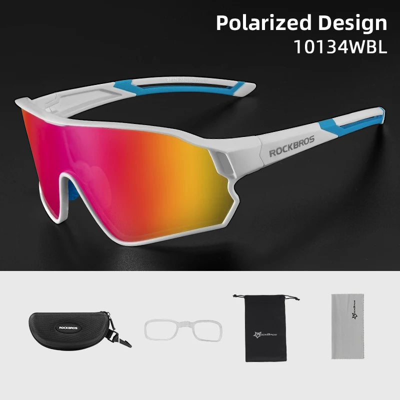 ROCKBROS Polarized Sport Sunglasses UV400 — Bicycle Hiking Camping Golf Cycling Eyewear Pro Grade — view 11 of sunglasses