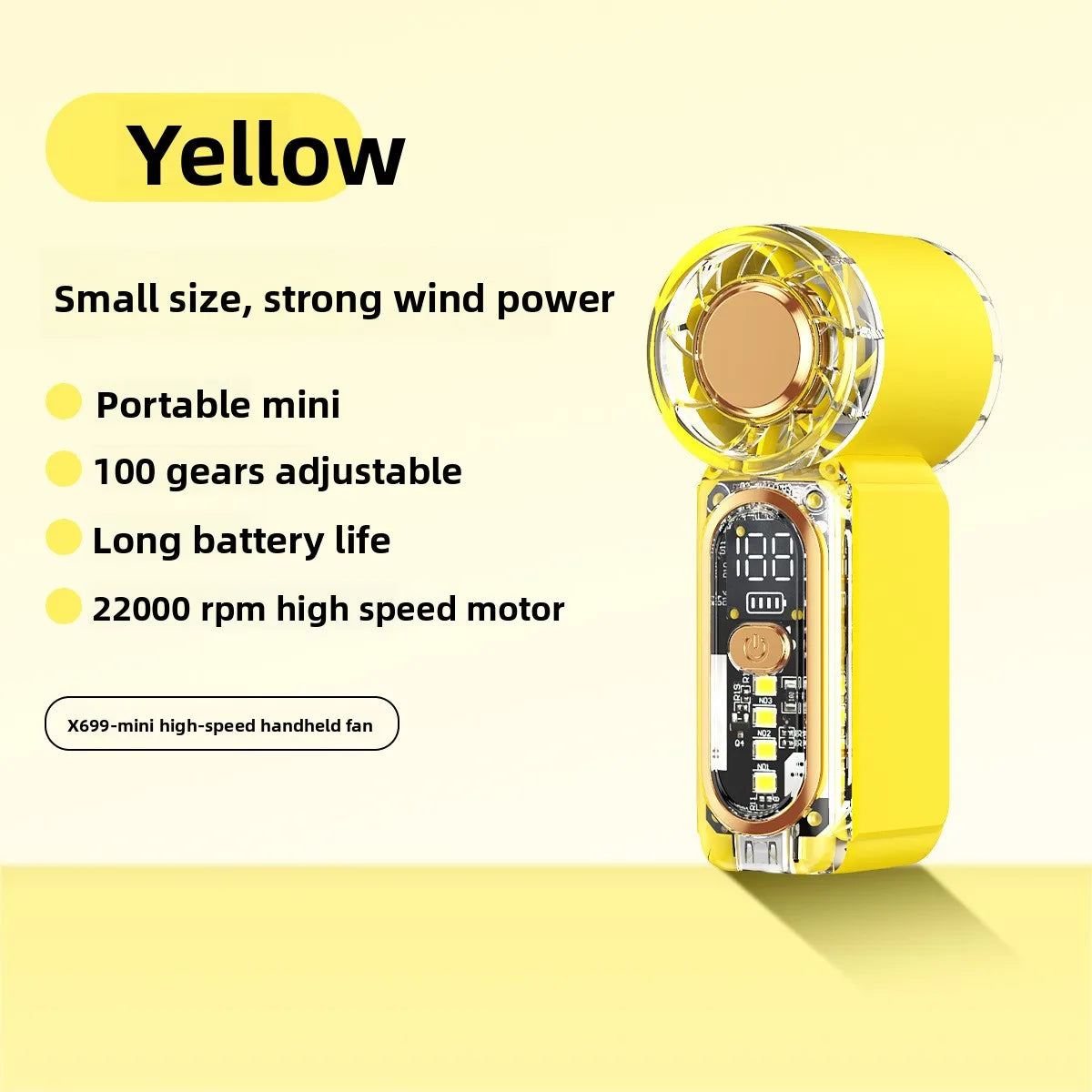 Portable USB Hand Fan — Rechargeable Mini Pocket Fan with Power Bank — view 8 of personal fans