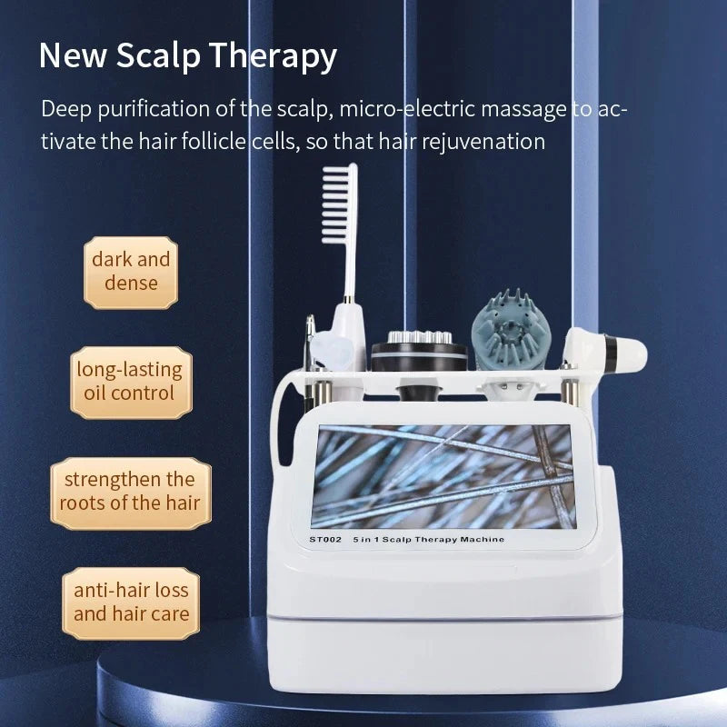 5 In 1 Multifunctional Hair Scalp Care Instrument Scalp Analyzer Nanometer Spray Hair Therapy Machine Anti-hair Loss Hair Salon