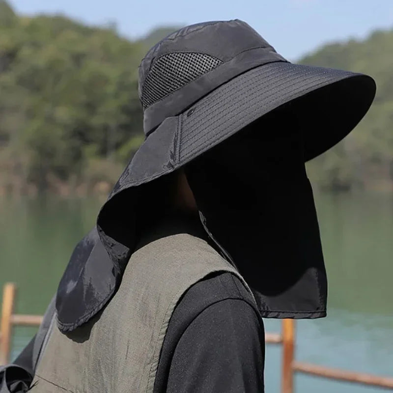UV protection bucket sun hat for hiking hunting and fishing for men and women — view 5