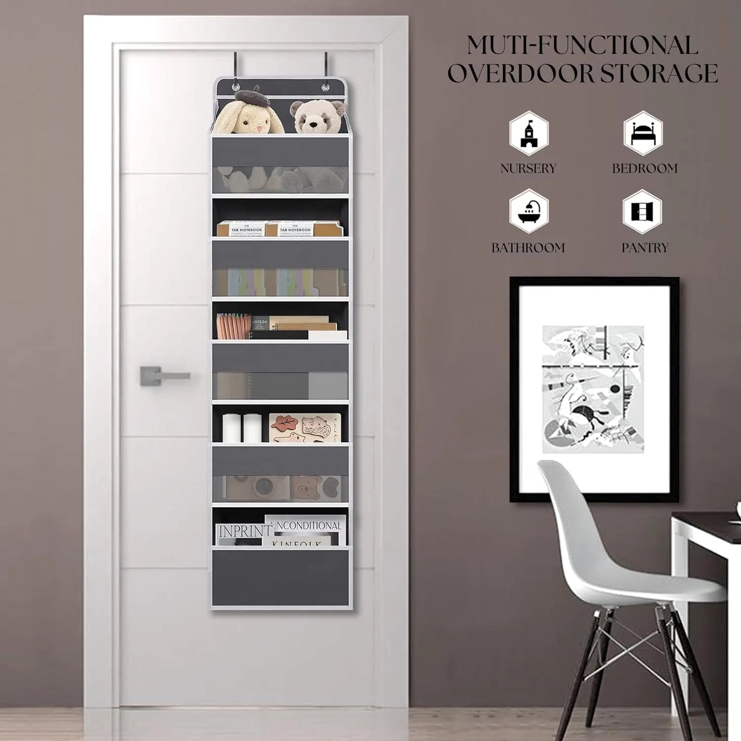 Storage Organizer Over-Door 5-Pocket — Heavy-Duty Hanging for Closet, Bathroom, Nursery & Dorm — view 2 of storage & organisation