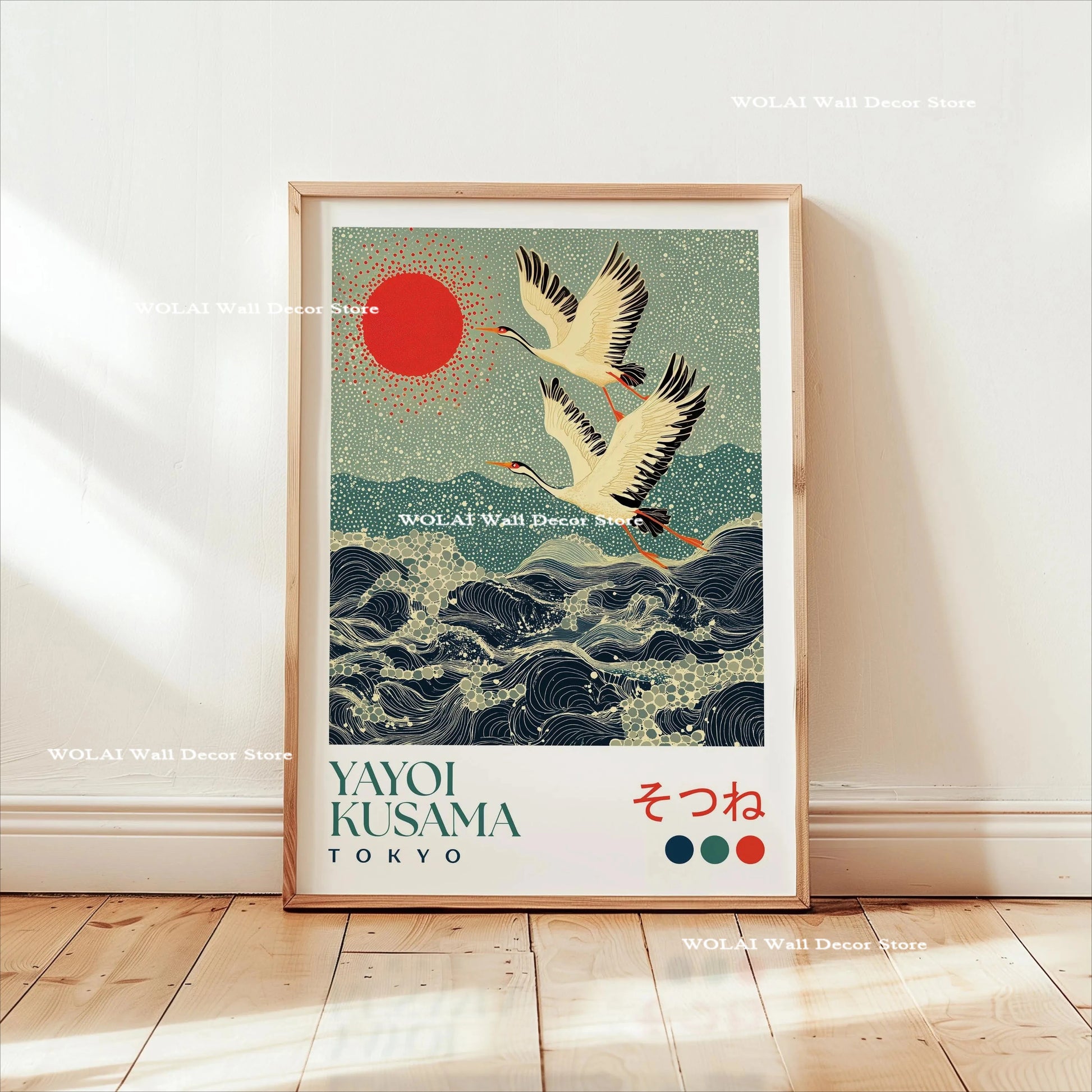 Yayoi Kusama Koi &amp; Jellyfish Canvas Poster &mdash; Japanese Hokusai Giant Wave Wall Art — view 7 of wall art & prints