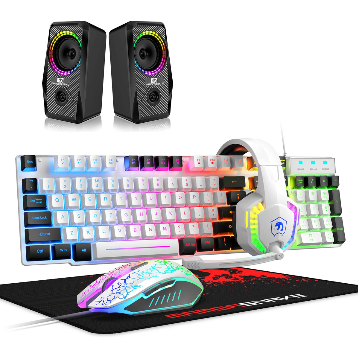 5-in-1 Wired RGB Backlit Gaming Keyboard & Mouse Combo — product photo 8