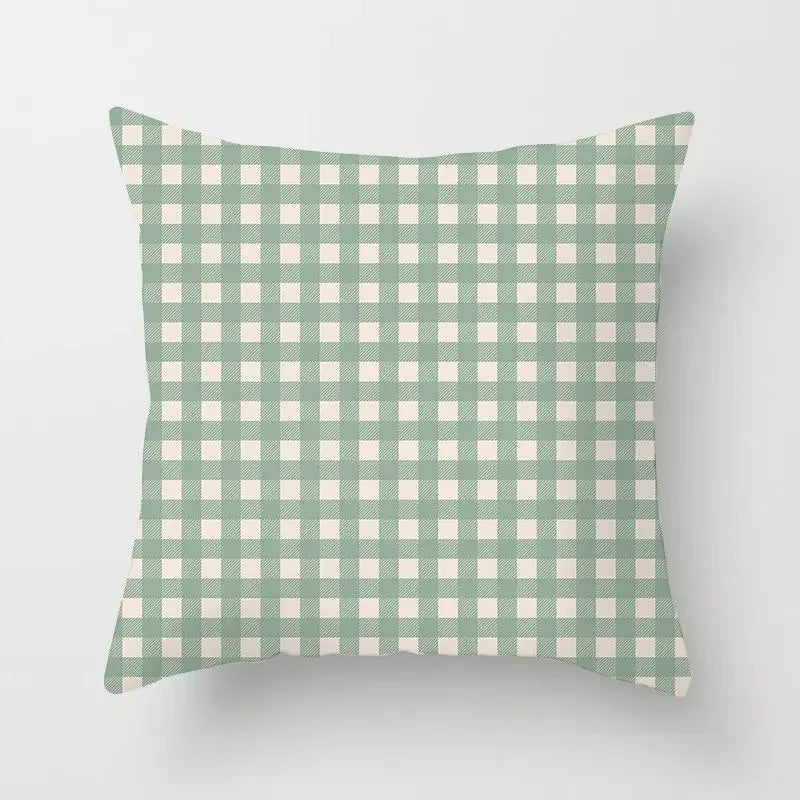 Delicate Green Geometric Pillowcase — Breathable Art-Pattern Cushion Cover for Home — view 15 of cushion covers & pillow cases