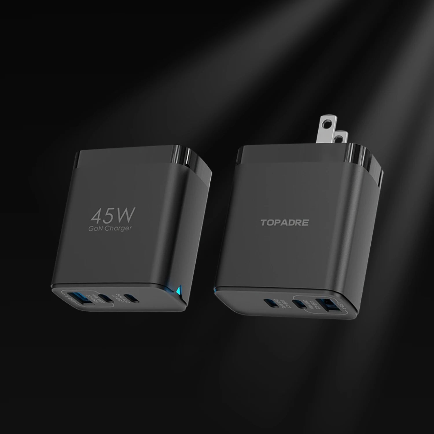 2-Pack 45W 3-Port USB Wall Charger — Quick Travel Fast Charge Adapter — view 7 of chargers & cables