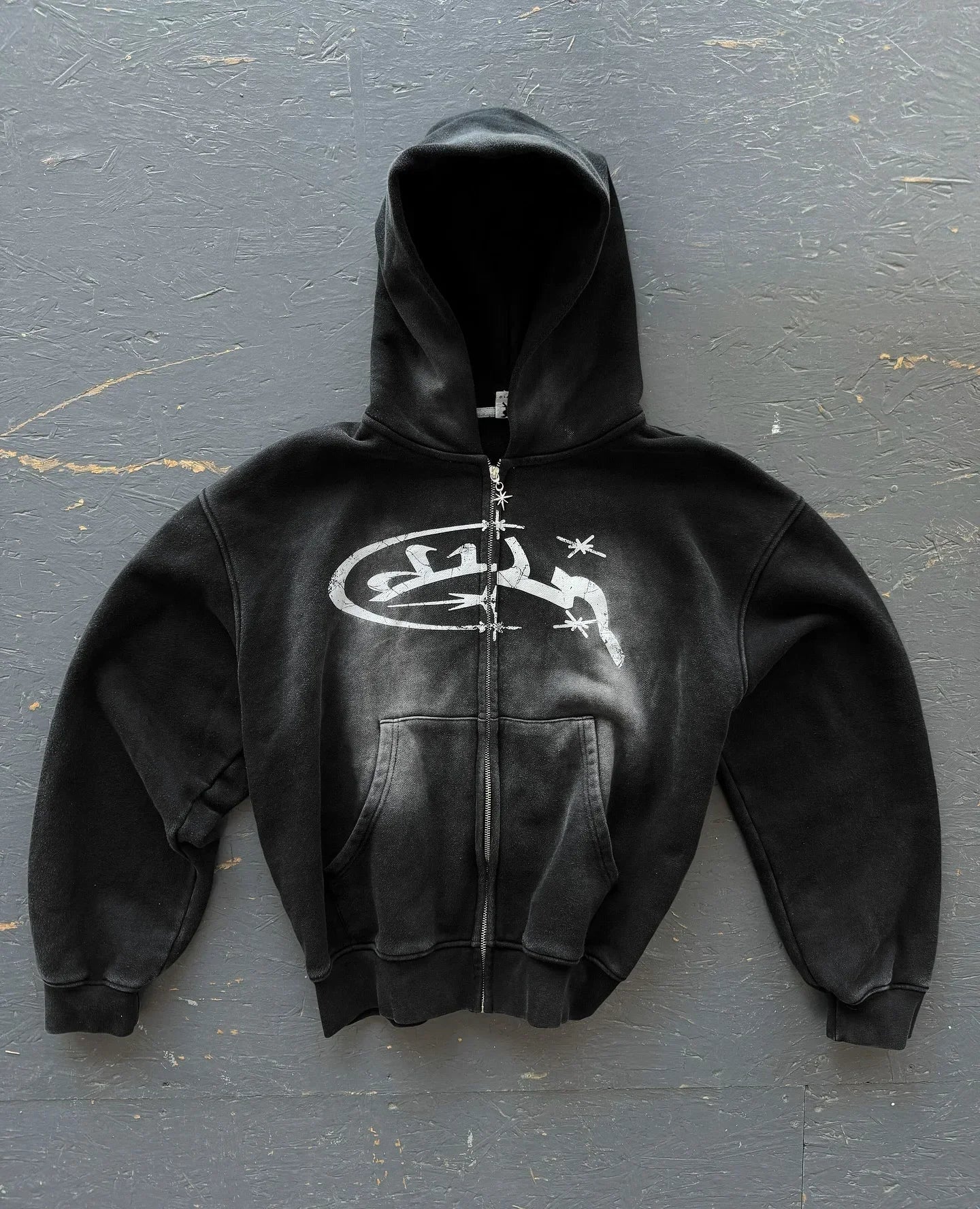 Y2k Zip Up Hoodies Women Street Hip Hop Retro Fashion high quality Embroidery Washing Long Sleeve Coats Loose Hooded Sweatshirt