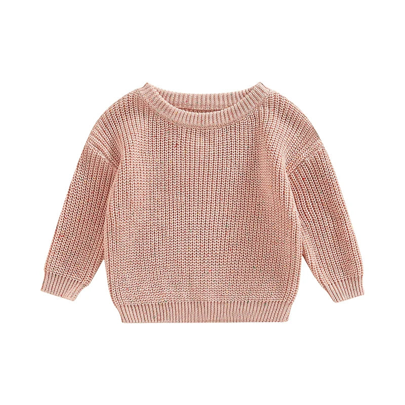 Kids Unisex Polka Dot Crewneck Sweater - Long Sleeve Pullover Top — view 6 of kids tops