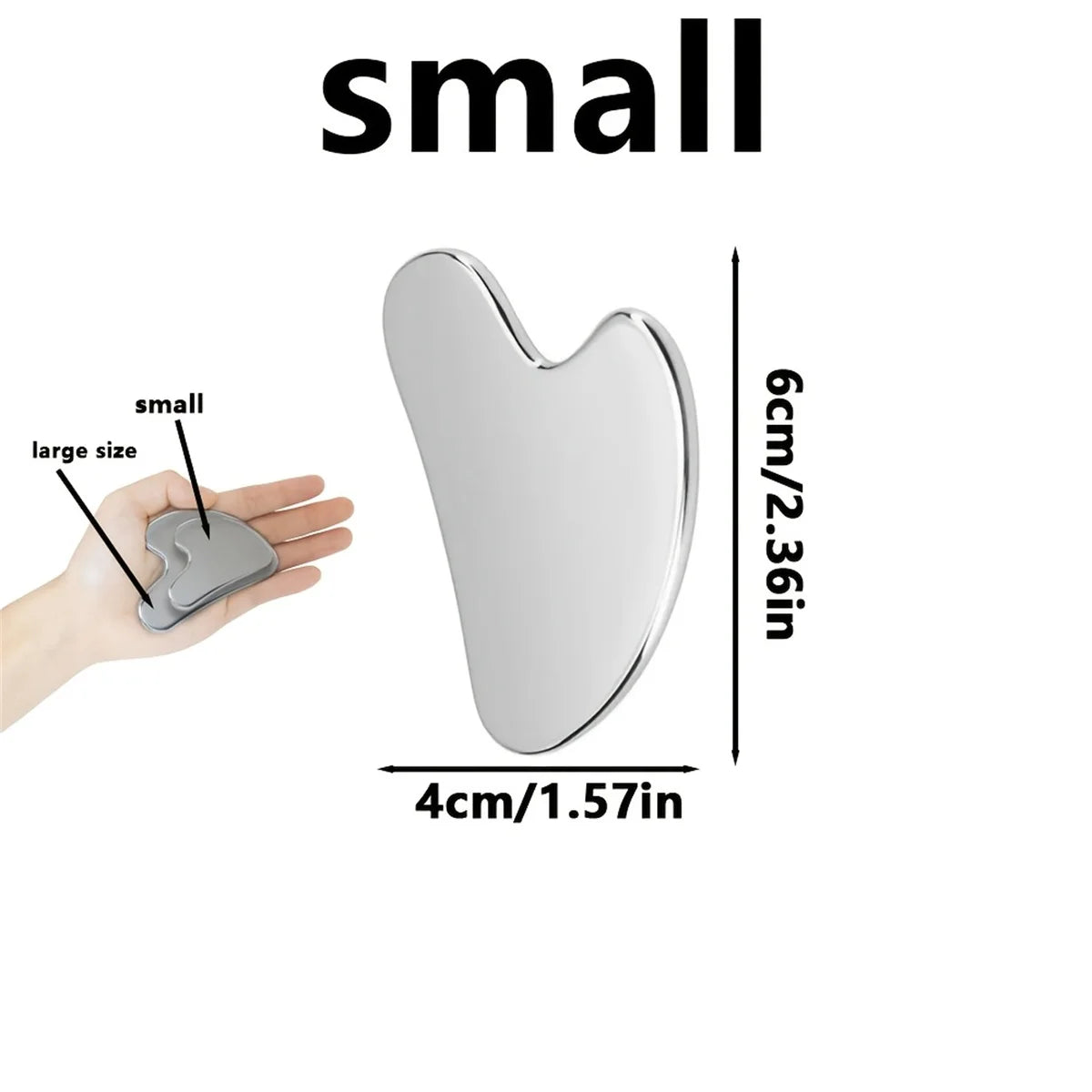 Stainless Steel Gua Sha Board — Facial Contour Skincare Massage Tool — view 7 of personal care