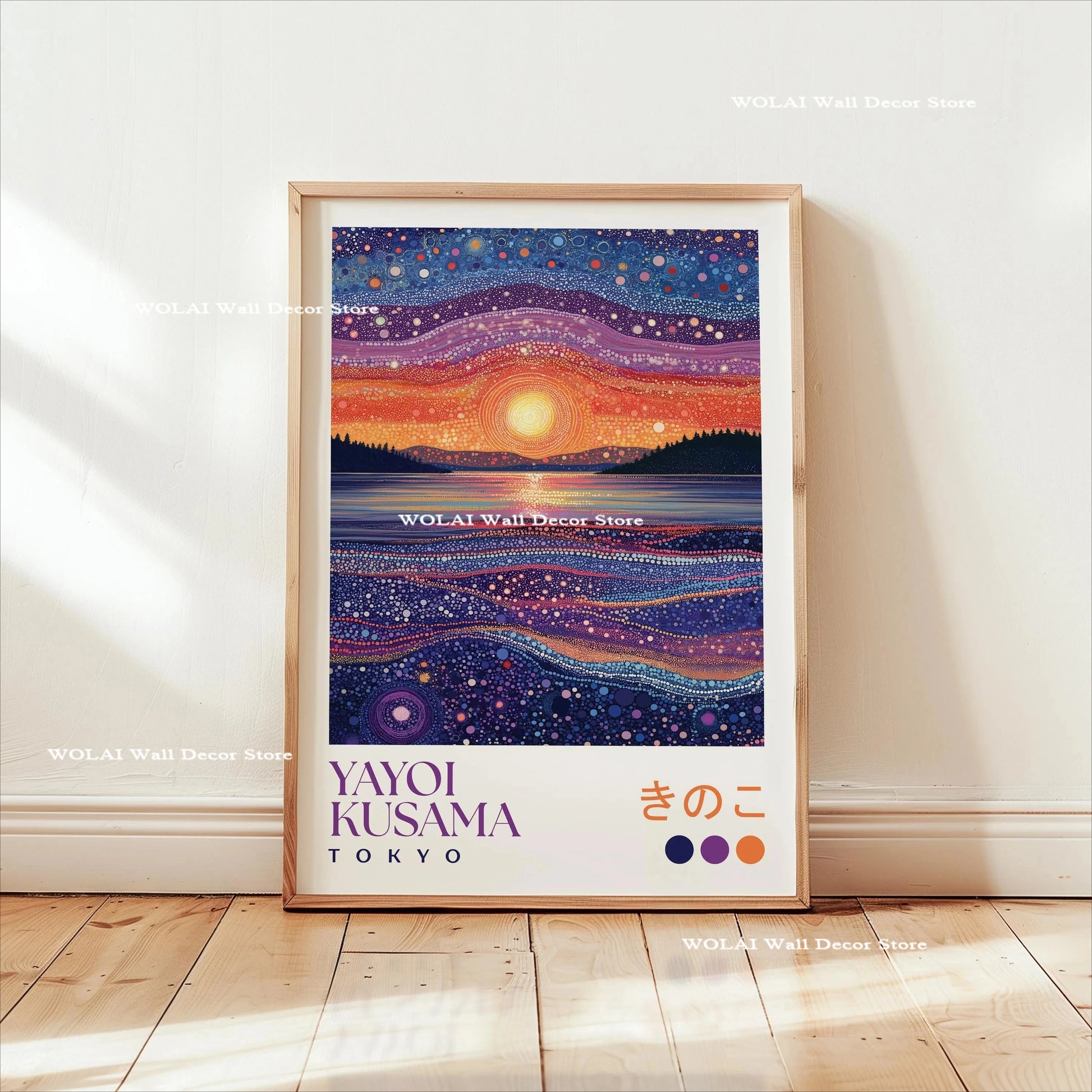 Yayoi Kusama Koi &amp; Jellyfish Canvas Poster &mdash; Japanese Hokusai Giant Wave Wall Art — view 10 of wall art & prints