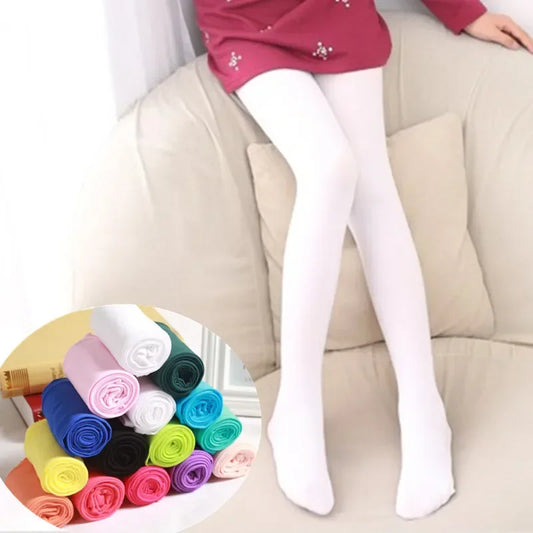 Kids Girls Candy-Color Tights - Spring Summer Ballet Dance Pantyhose — view 1 of baby bottoms