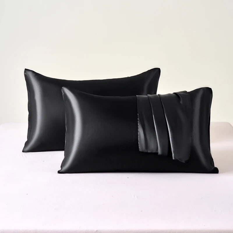 2-Pack Satin Pillowcase — Cooling Silky Smooth Pillow Covers for Skin & Hair — view 13 of cushion covers & pillow cases