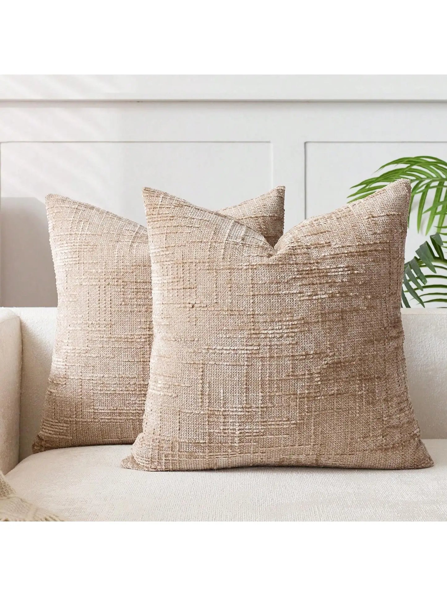 Khaki Chenille Striped Cushion Cover &mdash; 30&times;50 cm Geometric Throw Pillow for Sofa &amp; Bed — view 11 of cushion covers & pillow cases