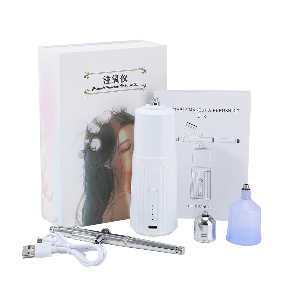 High Pressure Nano Spray Oxygen Injector Household Portable Handheld Facial Moisturizing Beauty Apparatus Skin Care USB Charging