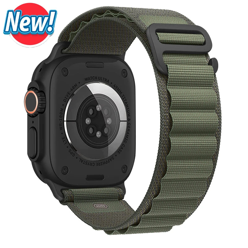 Alpine Loop Strap for Apple Watch Ultra — Nylon Hook Band 42/45/46/49mm