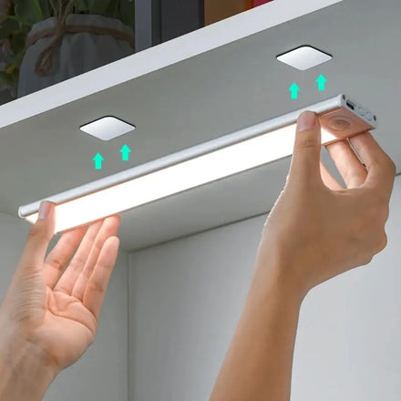 LED Motion Sensor Night Light &mdash; Wireless USB Under-Cabinet Light for Kitchen, Bedroom &amp; Wardrobe