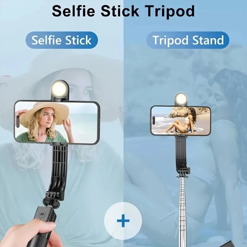 W&O C01 Telescopic Selfie Stick Tripod – Wireless Phone Stand Monopod for iPhone & Android