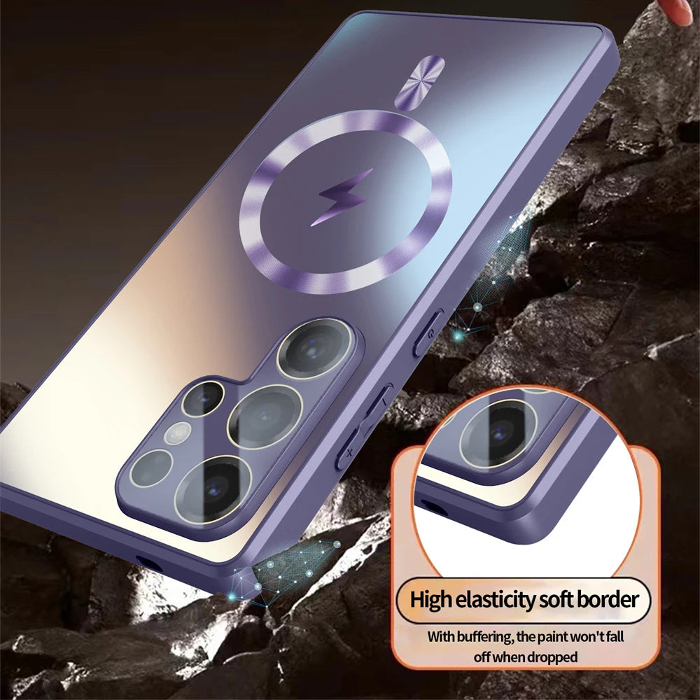MagSafe Glass Lens Frosted Case for Samsung Galaxy S23–S25 Ultra Camera Shield — view 6 of phone cases