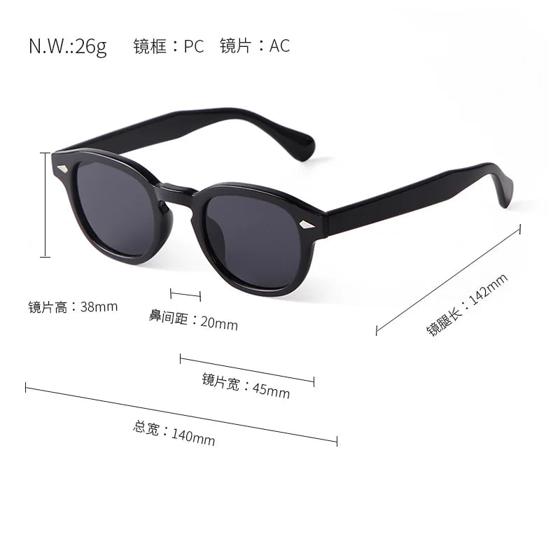 Vintage Round Shell Sunglasses for Women, Retro Rivet, UV400 — view 5 of sunglasses