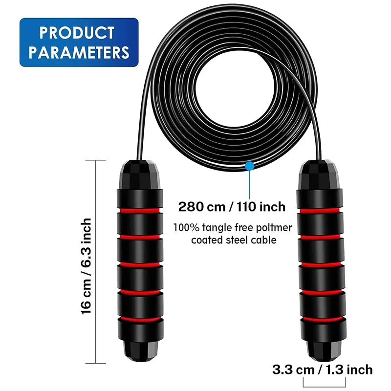 Jump Rope — Steel-Wire Adjustable Speed Rope, HIIT Boxing Skipping Workout — view 6 of sports & fitness
