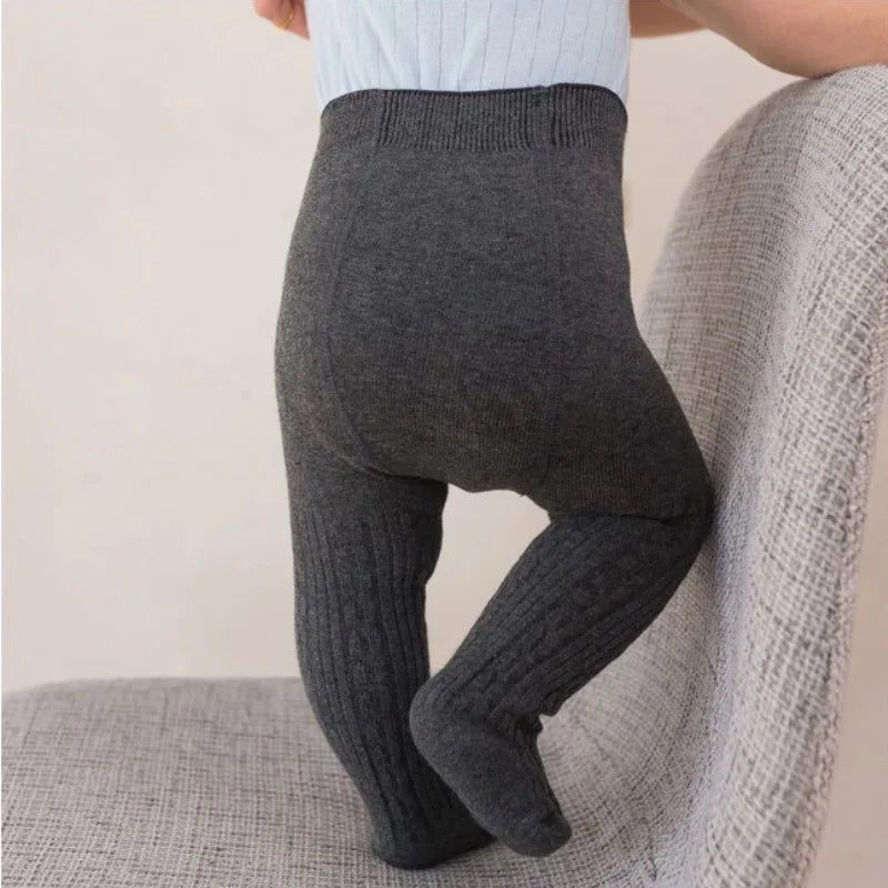 Baby Cable-Knit Tights 3-Piece Set - Toddler Patterned Footed Pantyhose — view 5 of baby bottoms