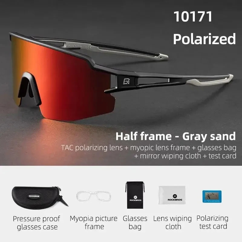 ROCKBROS Cycling Sunglasses Photochromic Eye-Protecting — Adaptive Windproof Bicycle Outdoor Goggles — view 11 of sunglasses