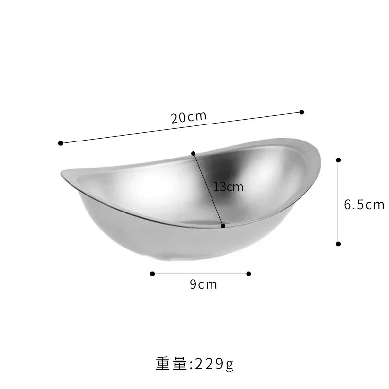 Golden Ingot Bowl — 304 Stainless Steel Korean Salad & Dessert Snack Bowl — view 7 of dining & tableware