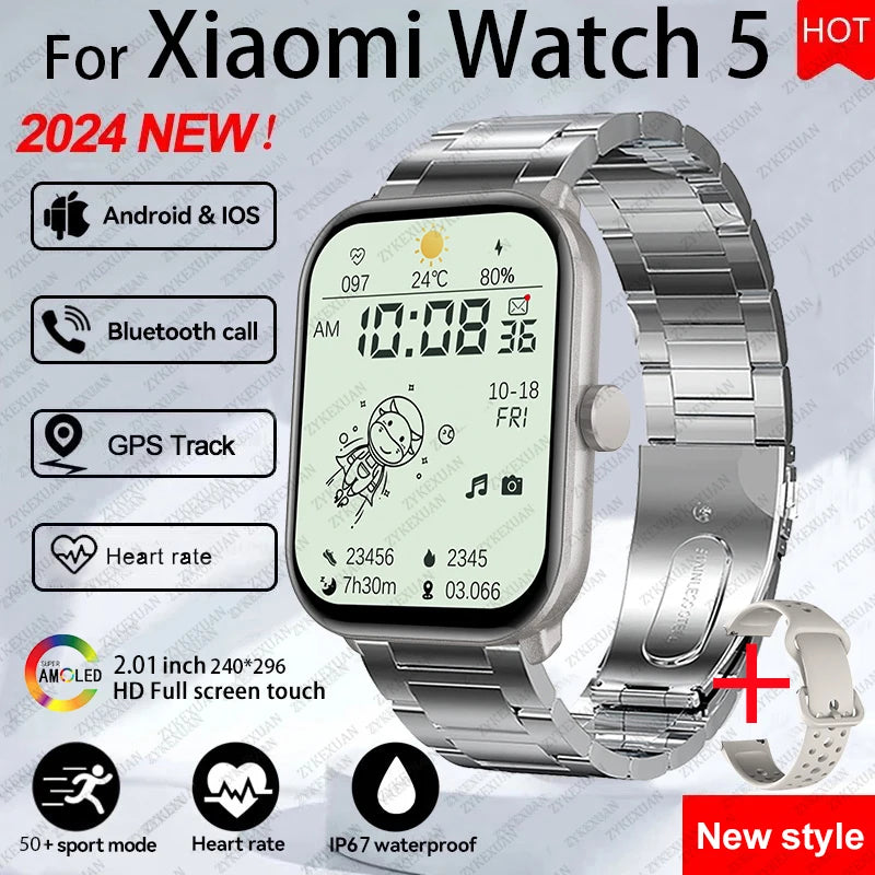 For Xiaomi Watch 5 Global — AMOLED Smart Watch HD Bluetooth Call GPS Smartwatch — view 12 of smart watches