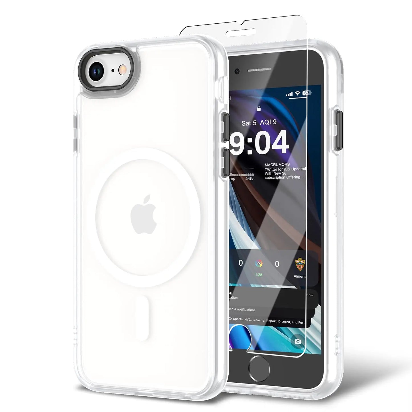 for iPhone 16e / 17e Ultra-Slim MagSafe Clear Case + Screen Protector
