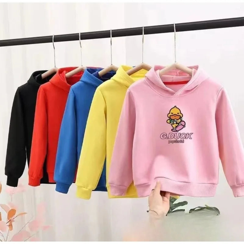 Autumn and winter children's plush hoodie top kids clothes girls  boys clothes  clothes