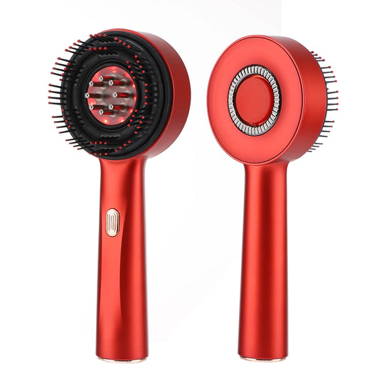 Electric Scalp Massage Comb with Red Light & Microcurrent – Hair Growth Massage Brush with Oil Applicator