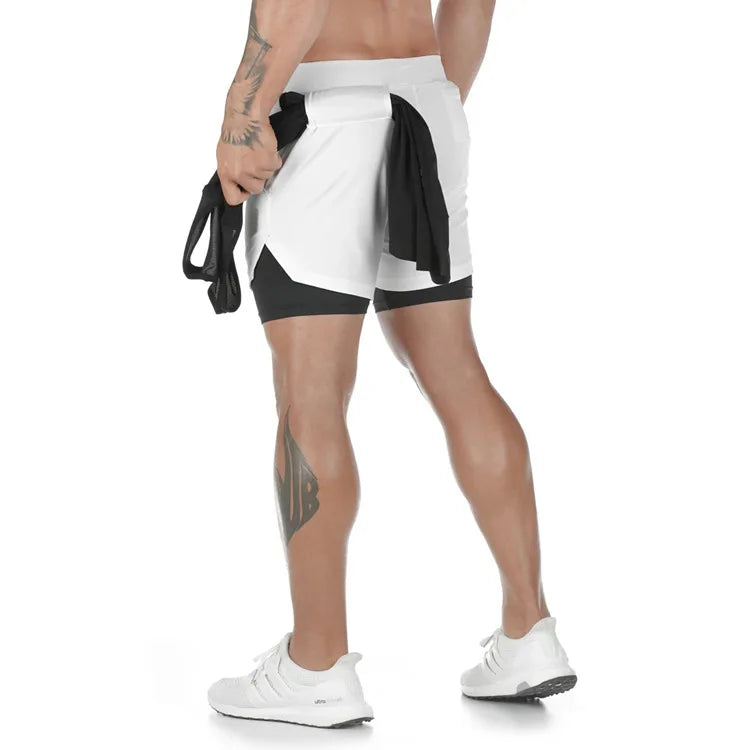 Camo Running Shorts Men — 2-in-1 Quick-Dry Gym Sports Training Shorts — view 7 of shorts
