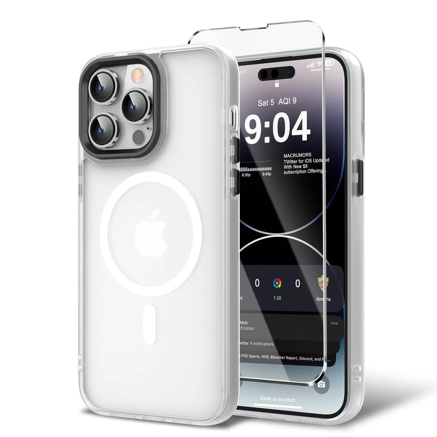 for iPhone 16e / 17e Ultra-Slim MagSafe Clear Case + Screen Protector