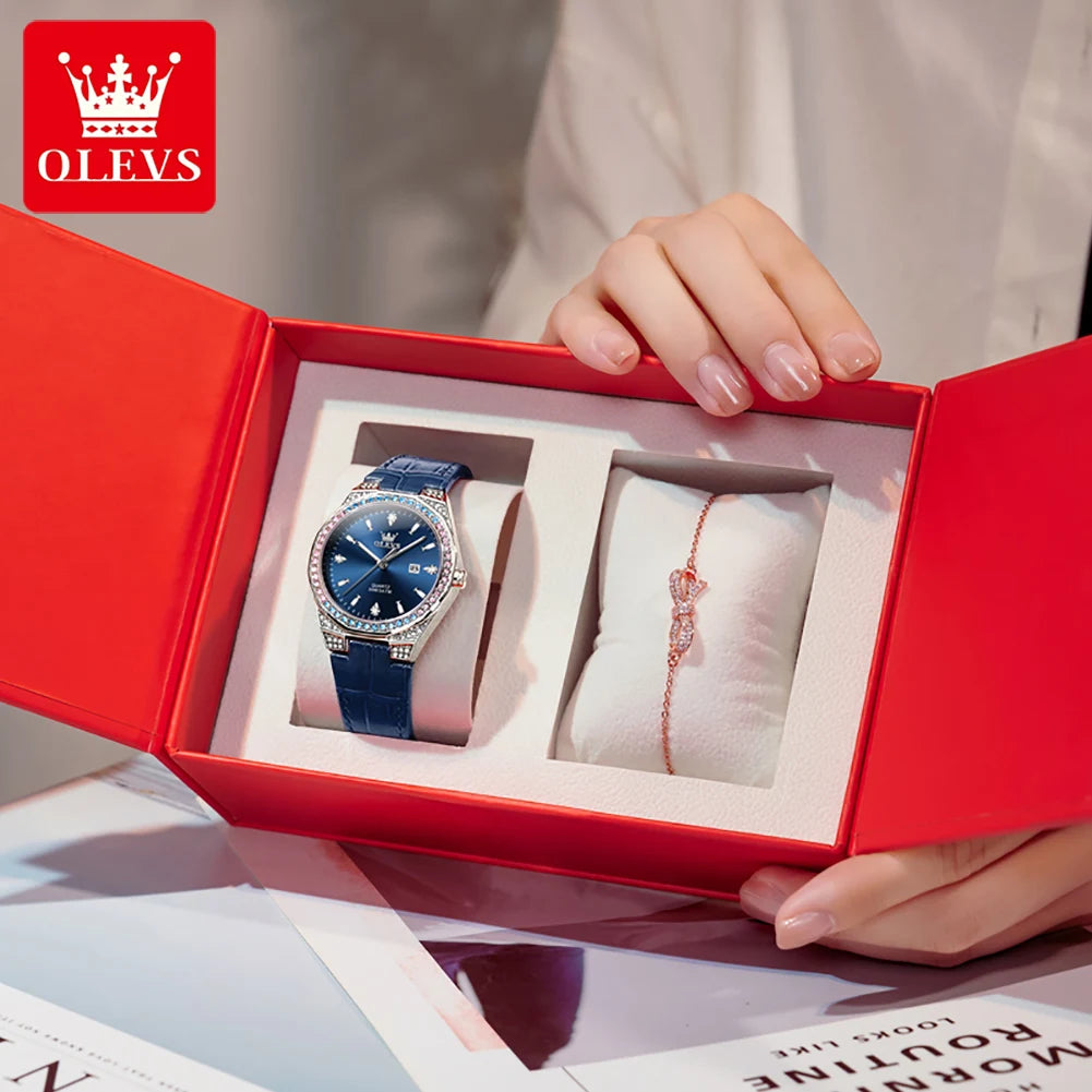 OLEVS Women's Diamond Watch — Original Luxury Quartz Wristwatch — view 14 of watches