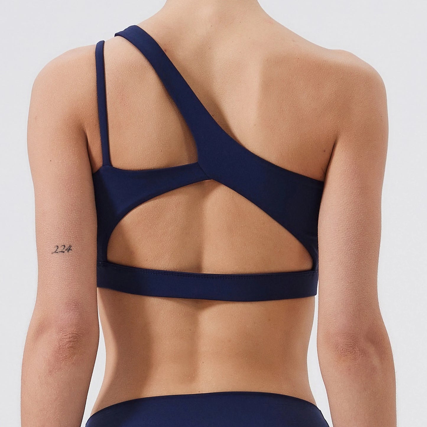 One-Shoulder Push-Up Sports Bra — Shockproof Breathable Gym Yoga Running Vest — view 8 of sports bras