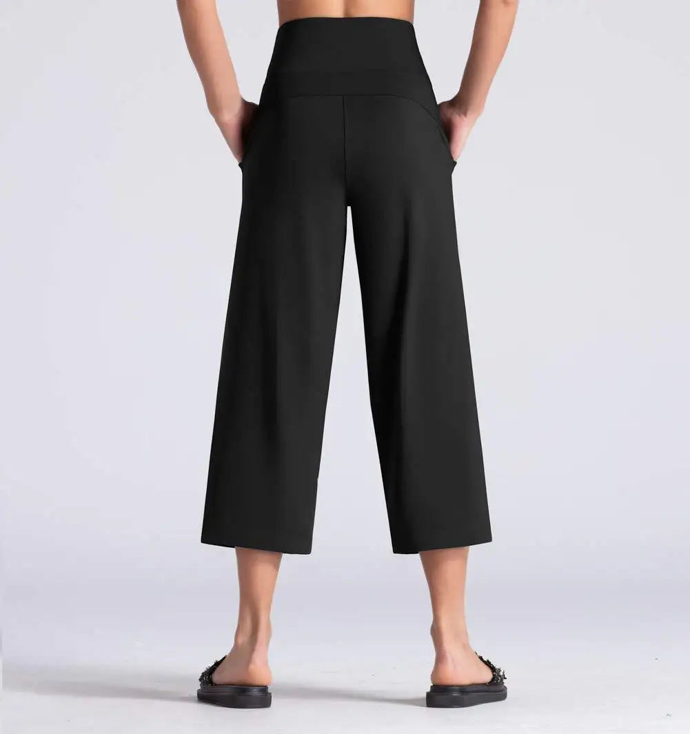 Loose Wide-Leg Yoga Pants &mdash; Women&rsquo;s High-Waisted Bell-Bottom Sports Trousers — view 4 of sports & fitness