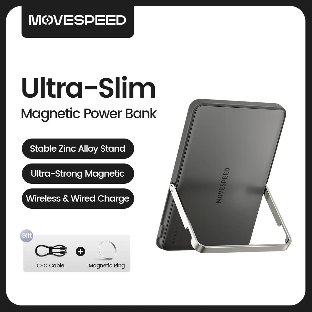 MOVESPEED S10 Pro Magnetic 10000mAh Power Bank with Stand — MagSafe Battery — view 1 of power banks